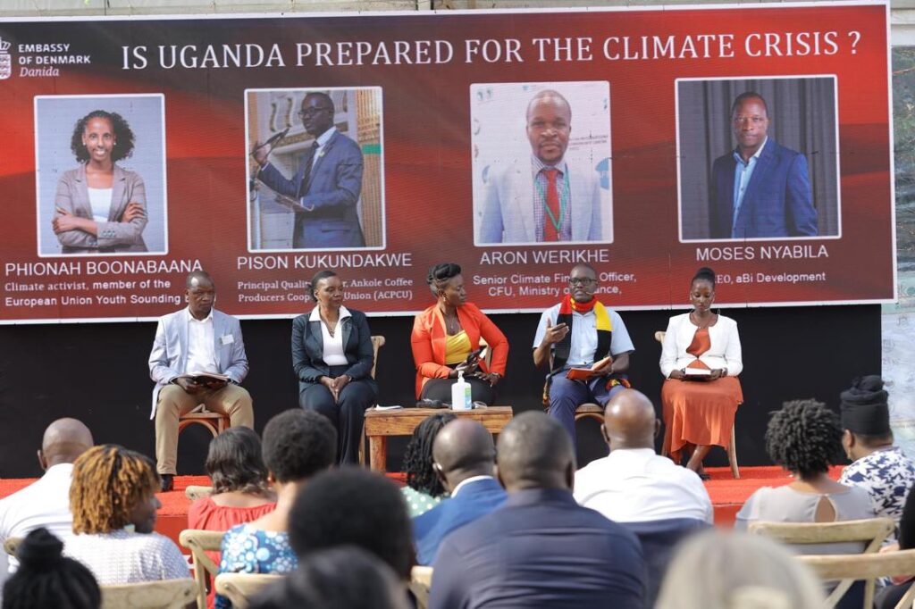 Mildred Tuhaise moderates a panel at the  Denmark-Uganda Partnership Day and launch event on 12th June 2024